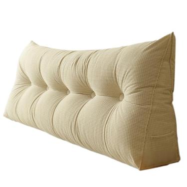 Imagem de CYTJHMD Travesseiros grandes de cunha para cabeceira, descanso triangular, almofada de leitura, apoio lombar, encosto de cintura, almofada de posicionamento macio para sofá-cama, branco, 180 x 50 x 20