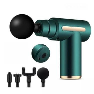 Imagem de Massageador Pistol Elétrico Alta Frequência Profissional Muscular Relaxamento Portátil (VERDE)