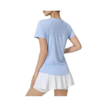 Imagem de Camiseta De Fitness Feminina De Secagem Rápida Com Costas Em Malha, Ma