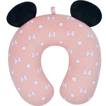 Imagem de Travesseiro de pescoço Concept One Mickey Mouse para viagem, rosa, One Size, Travesseiro portátil para viagem da Disney