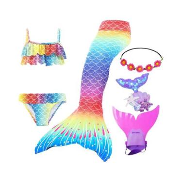 Imagem de Fantasia De Sereia Para Meninas, Traje De Cosplay, Maiô De Fantasia Co