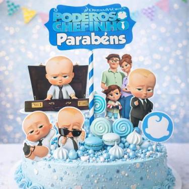 Imagem de Topo De Bolo Enfeite Aniversário Modelo Poderoso Chefinho - Shop da Cr