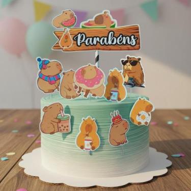 Imagem de Topper Enfeite Topo De Bolo Capivara Festa Aniversário - Shop da Cris,