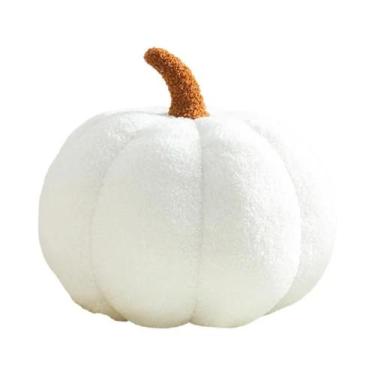 Imagem de Almofada Decorativa De Pelúcia Laranja Em Forma De Abóbora, Estilo Nór