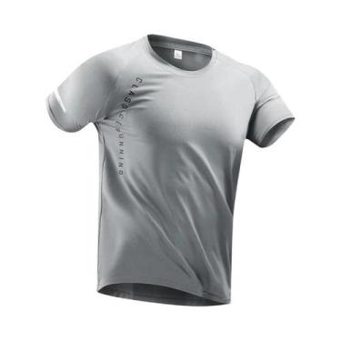 Imagem de Camiseta De Corrida Masculina De Verão Em Seda Gelada, Secagem Rápida,