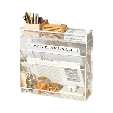 Imagem de Organizador De Arquivos De Mesa Em Malha De 5 Camadas, Suporte Vertica