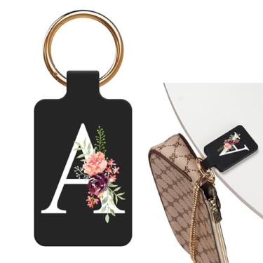 Imagem de Letras personalizadas A-Z Suporte magnético elegante design floral bolsa cabide para mulheres adequado para tampos de mesa metal parede porta dobradiça moldura carrinho de compras encantos acessórios