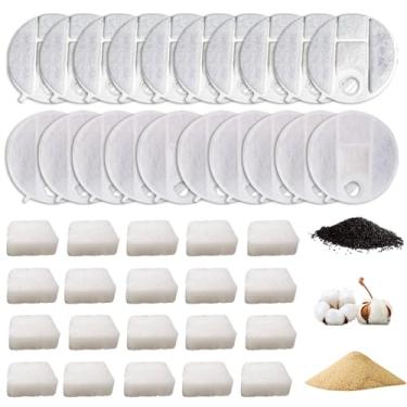 Imagem de Kospetsin Pacote Com 20 Filtros De Reposição Compatíveis A Fonte Água Para Cães Petlibro Capsule Plwf008 (20 Carvão Ativo + Esponjas)