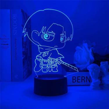 Imagem de Figura USB Night Light Attacks On Titans Eren Mikasa Levi