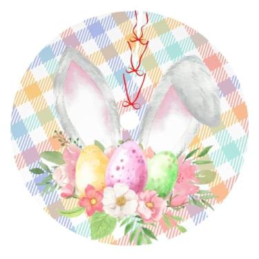 Imagem de GOOESING Saia de árvore de Natal, coelhinho da Páscoa, ovos, 91 cm, xadrez, colorido, árvore de Natal, tapete de porta para decoração de festa, decoração de férias, casa, ambientes internos e externos
