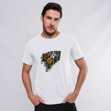 Imagem de Camiseta Casual Masculina Márcio May Pelotão - Branca, GG, Branco