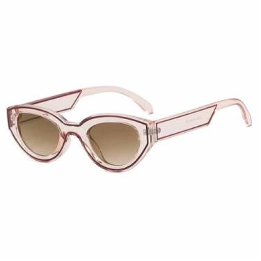 Imagem de Óculos de Sol Femininos Candy Color Gradient Cat Eye UV400 para Esportes ao Ar Livre, Corrida e Ciclismo, Champagne Tea