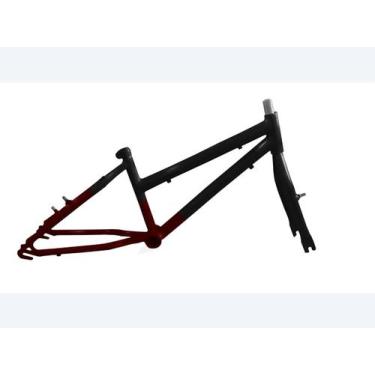 Imagem de Quadro Bicicleta de Alumínio Aro 24 Infantil Wendy, Vermelho cereja, P