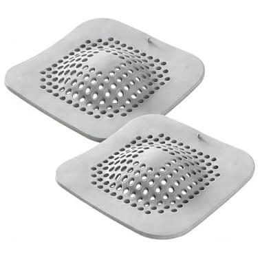 Imagem de 2 peças de coador de pia de silicone, coletor de cabelo de ralo de chuveiro com ventosa, acessórios de banheiro, tampa de ralo para chuveiro, cozinha, banheiro