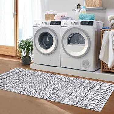 Imagem de GarveeHome Tapete de corredor, 5,5 x 30,5 cm, lavável à máquina, para corredor, interior, antiderrapante, tapete de entrada, casa de fazenda, boêmio, tapete geométrico, para sala de estar, decoração
