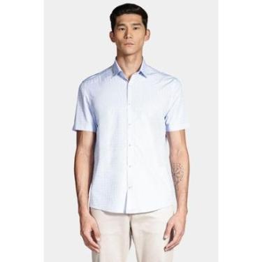 Imagem de Camisa Aramis Manga Curta Regular Micro Xadrez Branco-Masculino