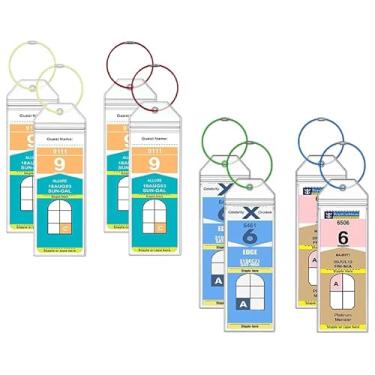 Imagem de 8 peças de porta-etiquetas leves para bagagem de cruzeiro para celebridades, essenciais de cruzeiro à prova d'água transparente