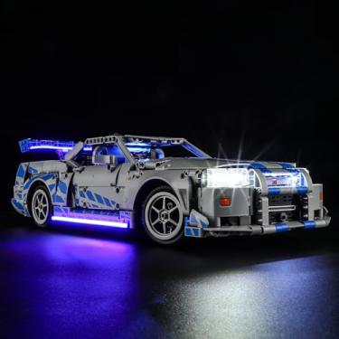 Imagem de GEAMENT LED Light Kit Compatible with Lego 2 Fast 2 Furious Nissan Skyline GT-R (R34) Car Building Blocks Model - Lighting Set for Technic 42210 (Model Set Not Included)