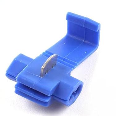 Imagem de 10 peças/30 peças Conector de cabo elétrico rápido conector de encaixe de emenda à prova d'água terminal de fio de crimpagem azul amarelo vermelho (disjuntor de fio azul, 50 peças)