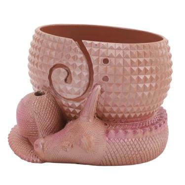 Imagem de Acouto Tigela de Armazenamento de Fio de Ovo de Dragão de Cobre Com Furos - Suporte de Fio Decorativo para Projetos de tricô, crochê e Artesanato (Cor Cobre)