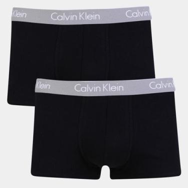 Imagem de Kit Cueca Boxer Calvin Klein Cotton 2 Peças, Preto, P