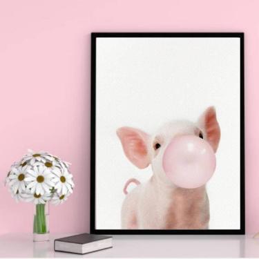 Imagem de Quadro Decorativo Porquinho Chicletes 45X34Cm