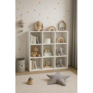 Imagem de Armário Colmeia Multiuso 9 Nichos Prateleira Rack Expositor Livreiro O