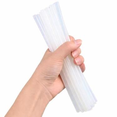 Imagem de Kit 32 Bastão Cola Quente Fina Refil Transparente Artesanato - Gift Ut