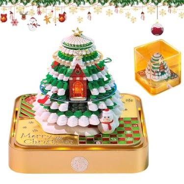 Imagem de Calendário Time Piece 2025, calendário 3D, bloco de notas de arte em papel 3D, pequeno calendário de mesa 3D 2025 com luz, divertido bloco de notas 3D, calendário artístico, decoração de mesa de papel