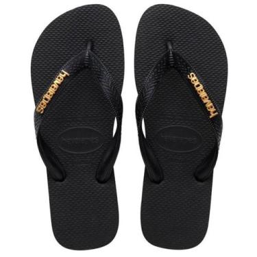 Imagem de Chinelo Havaianas Legitimas Top Placa Logo Metallic Original, 37/38, P