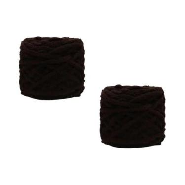 Imagem de Fio De Tricô Chenille Macio 100g, Algodão E Lã Para Tricô Manual De Ca