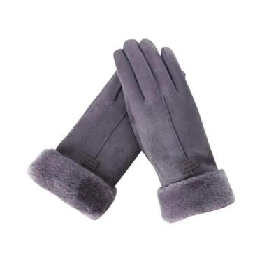 Imagem de Luvas Térmicas Femininas De Inverno Com Forro De Lã E Proteção Contra 