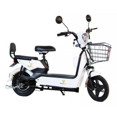 Imagem de Bicicleta Elétrica Turbo 500w Recarregável 48v Smartway, Branco