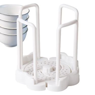 Imagem de Suporte retrátil para tigela – escorredor de pratos retrátil, escorredor de pratos que economiza espaço, organizador doméstico para restaurante, apartamento, bancada