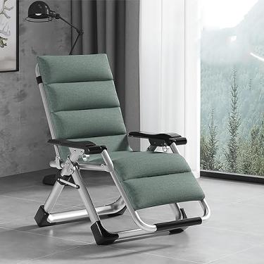 Imagem de Cadeira dobrável premium com gravidade zero - reclinável portátil com almofada removível e suporte de copo, ideal para acampamento, praia, ar livre e uso no gramado