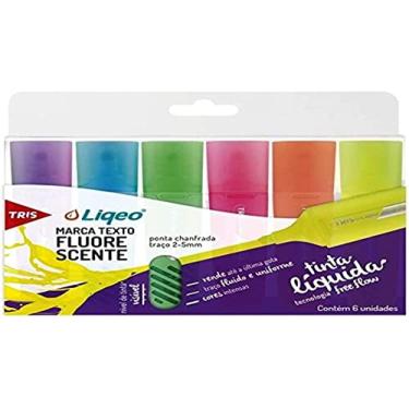 Imagem de MARCA TEXTO LIQEO FLAT NEON 6COR EST