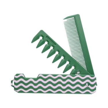 Imagem de Pente Dobrável De Bolso Com Dentes Largos Para Barba E Cabelo, Pente P