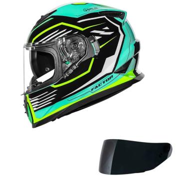 Imagem de Capacete Norisk Soul II Factor Preto e Amarelo Mais Viseira Fumê