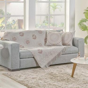 Imagem de Xale Decorativo Turin com Franja 1,60m x 1,40m Jacquard 1 Peça 58% Alg