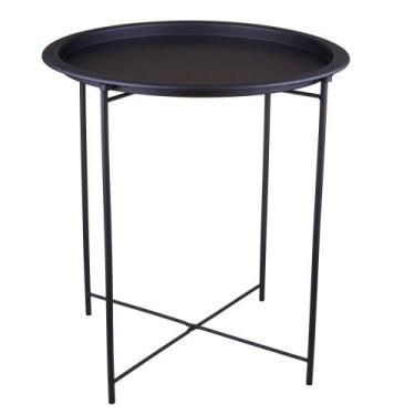 Imagem de Mesa de Apoio Redonda 38x48cm Spritz Cazza Preta