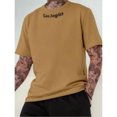 Imagem de Camiseta Masculina Streetwear Algodão Los Angeles Tshirt - Moda Club, 