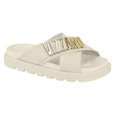Imagem de Chinelo Feminino Vizzano Tiras Tratorado Confortável Original -, Branc