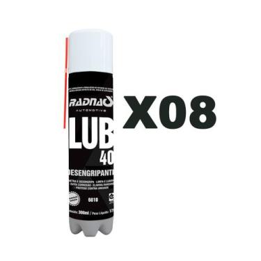 Imagem de Kit 8 Desengripante Lubrificante Radnaq Lub 40 300ML