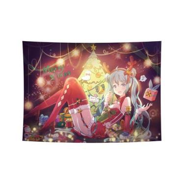 Imagem de Tapeçaria de parede Hatsune Miku Room Aesthetic 150x110cm Microfabric 