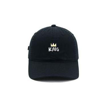 Imagem de Boné de beisebol, chapéu liso de algodão com coroa KING bordada - Yiwe