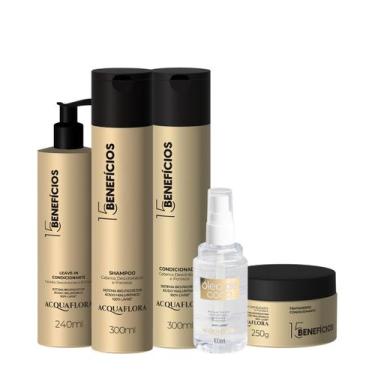 Imagem de Kit Acquaflora 15 Benefícios Hair Care Total Oil (5 produtos)