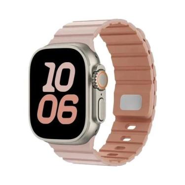 Imagem de Pulseira Magnética De Silicone Para Apple Watch 46/42mm 49mm 44mm 45mm
