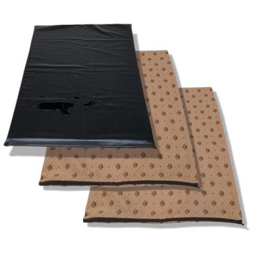 Imagem de colchão pra cachorro GG 70cm x 1m colchonete pet impermeável +2 capas 