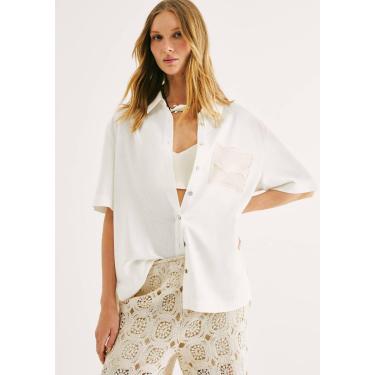 Imagem de Camisa Feminina Manga Curta Com Linho-Feminino