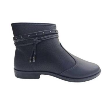 Imagem de Bota Moleca Cano Baixo - Feminina - Preto-Feminino